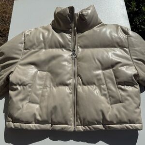 12th Tribe Kids Light Tan Puffer Jacket
